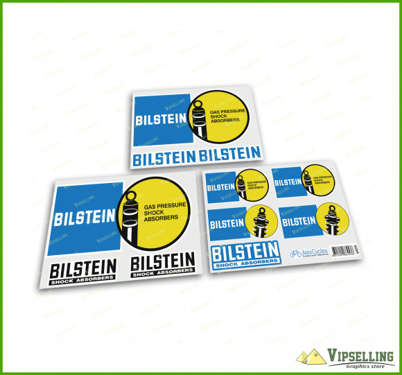 Bilstein Shocks Rally Racing Classic Car Bike 4x4 Decals Sticker Set