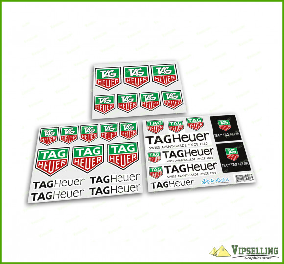 Tag Heuer Sponsorship Racing Rally 4x4 Decals Stickers Emblems Set