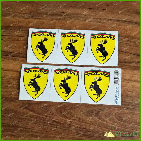 Volvo Prancing Moose Italian Style Decals Stickers Logo Emblems