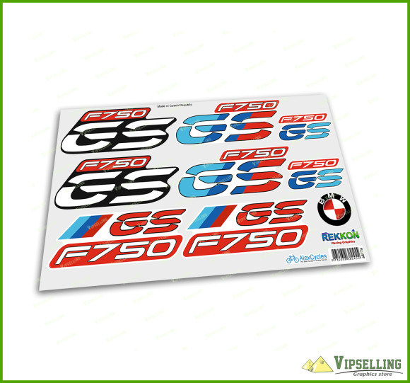 BMW Motorrad Motorsport F750GS Big Laminated Decals Stickers Kit