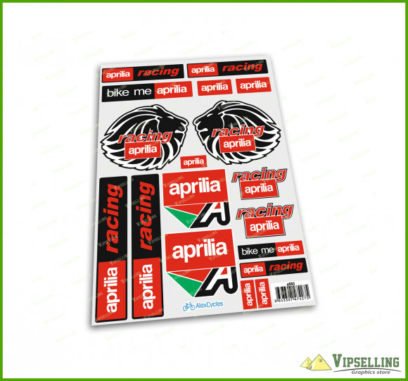 aprilia Racing Lion Motorbike Motorcycle Laminated Decals Sticker Kit RSV RS Tuono