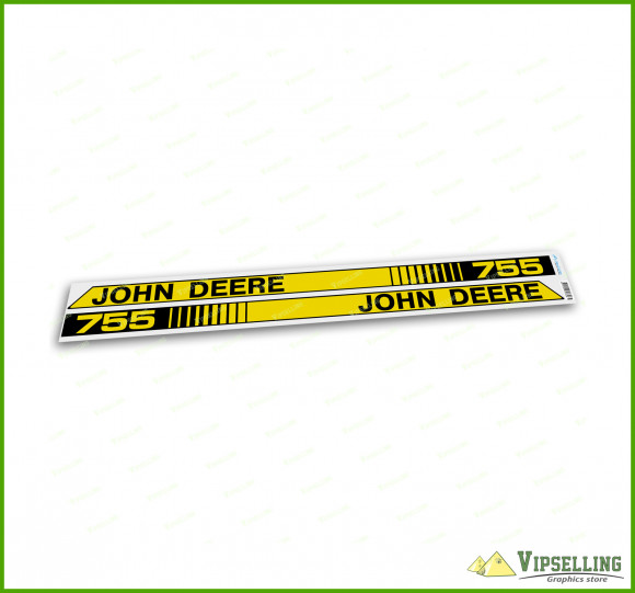 John Deere Tractor 755 Stripes Laminated Decals Stickers Set