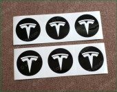 Tesla Model S X 3 Wheel Center Cap High Cast Vinyl Wraps Decals Stickers Kit Tesla Model S X 3 Wheel Center Cap High Cast Vinyl Wraps Decals Stickers Kit