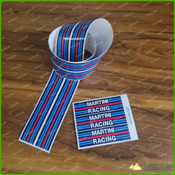 MARTINI Logos Racing Stripes Long Tapes Decals Stickers Kit