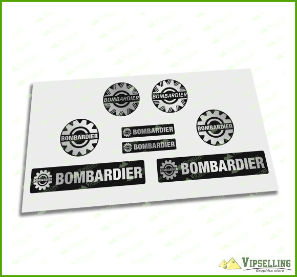 Bombardier Sea-Doo Decal Sticker Logo Emblem Silver Gold White Clear 2" 51mm Kit