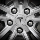 Tesla Model S/X/3 Wheel Center Cap T Logo Carbon Insert Decals Stickers Set Tesla Model S/X/3 Wheel Center Cap T Logo Carbon Insert Decals Stickers Set