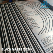 Monte Carlo SS Chevrolet Fully Matte Black Satin 1987-1988 Restoration Decals Kit Stripes Chevy Monte Carlo SS Chevrolet Fully Matte Black Satin 1987-1988 Restoration Decals Kit Stripes Chevy