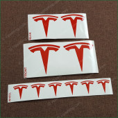 Tesla Model S Wheel Center Cap, Nosecone T, Tailgate Logos High Cast Decals Stickers Kit Set Tesla Model S Wheel Center Cap, Nosecone T, Tailgate Logos High Cast Decals Stickers Kit Set
