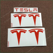 Tesla Model S Nosecone T, Tailgate Logos Accent Insert High Cast Decal Stickers Kit  Tesla Model S Nosecone T, Tailgate Logos Accent Insert High Cast Decal Stickers Kit