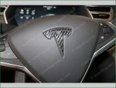 Tesla Model S/X Steering Wheel T Logo High Cast Vinyl Insert Carbon Decal Sticker Tesla Model S/X Steering Wheel T Logo High Cast Vinyl Insert Carbon Decal Sticker