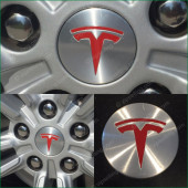 Tesla Model S/X/3 Wheel Center Cap T Logo Insert Decals Stickers Set Any Colors Tesla Model S/X/3 Wheel Center Cap T Logo Insert Decals Stickers Set Any Colors