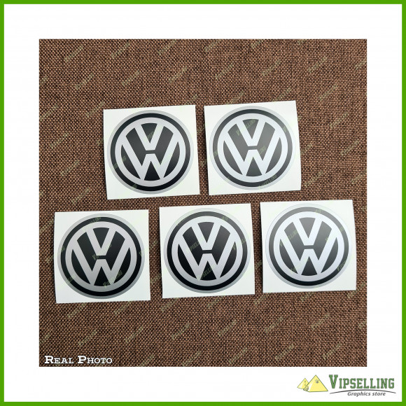 Volkswagen Chrome Silver Gold Wheel Center Cap Decals Set Volkswagen Chrome Silver Gold Wheel Center Cap Decals Set