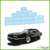 Monte Carlo SS Chevrolet 1985-1986 Restoration White Decals Stickers Logos Emblems Kit Chevy