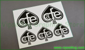 CAFE RACER Ace of Spades Heart Decals Stickers Logos CAFE RACER Ace of Spades Heart Decals Stickers Logos