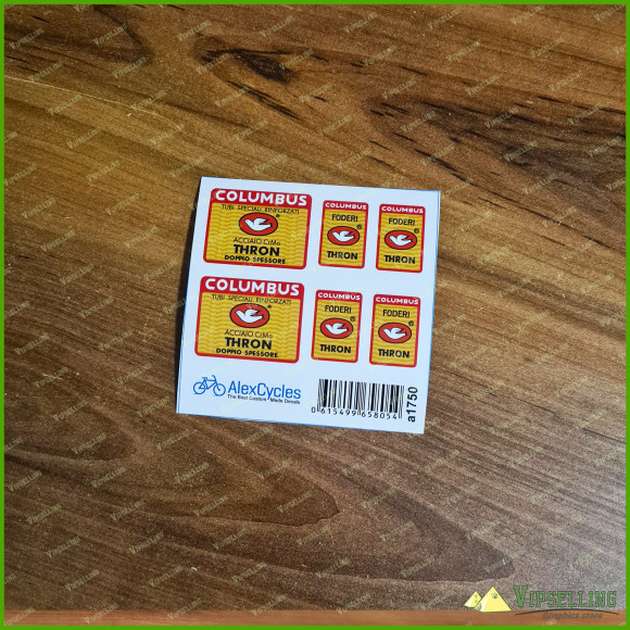 Bicycle Columbus THRON Doppio Spessore Foderi Frame & Fork Decals Stickers Set