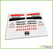 JOHNSON All HP Motor Outboards Decals Stickers V4 V6 1970-1980 Universal Kit Set JOHNSON All HP Motor Outboards Decals Stickers V4 V6 1970-1980 Universal Kit Set
