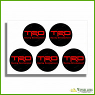 TRD Red Toyota Racing Development Wheel Cap Center Decals Stickers TRD Red Toyota Racing Development Wheel Cap Center Decals Stickers