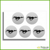 Ford Mustang Horse Wheel Center Cap Laminated Decals Stickers Kit Ford Mustang Horse Wheel Center Cap Laminated Decals Stickers Kit