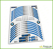 BMW S1000RR HP4 Motorcycle Wheel Silver Decals Rim Motorrad Motorsport Stripes Stickers