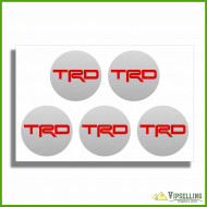 TRD Toyota Racing Development Wheel Cap Center Laminated Decals Stickers TRD Toyota Racing Development Wheel Cap Center Laminated Decals Stickers