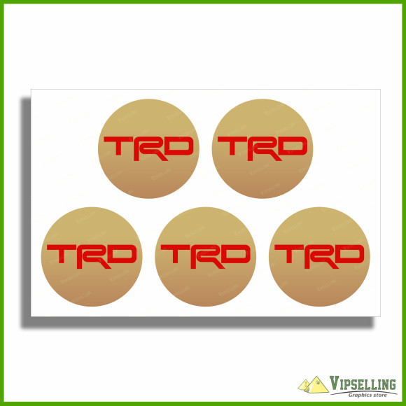TRD Toyota Racing Development Wheel Cap Center Laminated Decals Stickers TRD Toyota Racing Development Wheel Cap Center Laminated Decals Stickers