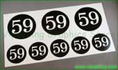CAFE RACER CLUB 59 Round Heart Decals Stickers Logos CAFE RACER CLUB 59 Round Heart Decals Stickers Logos
