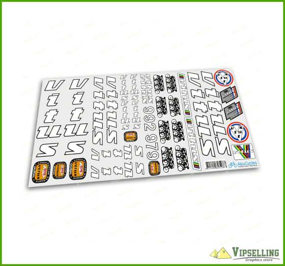 Restoration Decals Kit for White VITUS 979 and 992 Frame Fork Stickers Set Restoration Decals Kit for White VITUS 979 and 992 Frame Fork Stickers Set