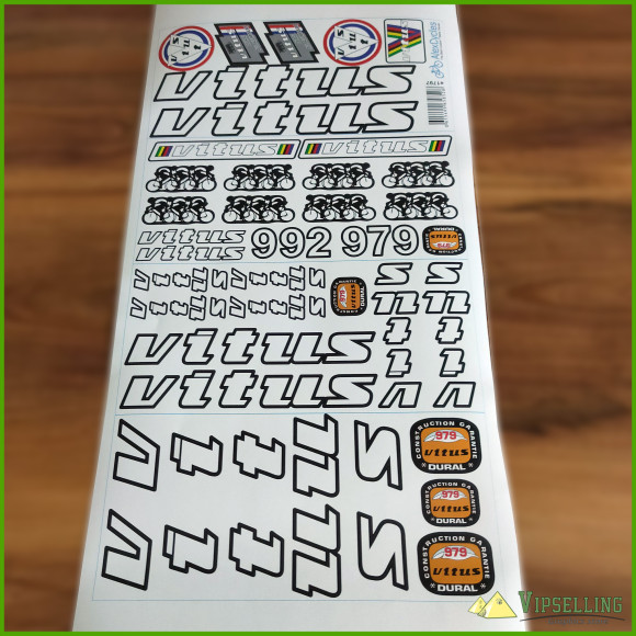 Restoration Decals Kit for White VITUS 979 and 992 Frame Fork Stickers Set Restoration Decals Kit for White VITUS 979 and 992 Frame Fork Stickers Set