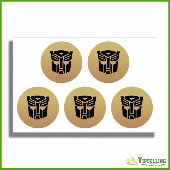 Chevrolet Camaro Transformers Wheel Center Cap Decals Stickers Logos Kit 