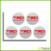 TRD Toyota Silver Racing Development Wheel Cap Center Decals TRD Toyota Silver Racing Development Wheel Cap Center Decals