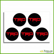 TRD Red Toyota Racing Development Wheel Cap Center Decals Stickers TRD Red Toyota Racing Development Wheel Cap Center Decals Stickers