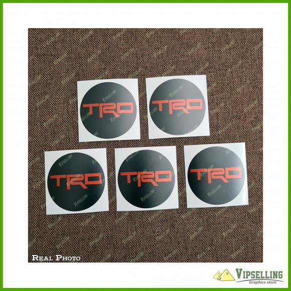 TRD Red Toyota Racing Development Wheel Cap Center Decals Stickers TRD Red Toyota Racing Development Wheel Cap Center Decals Stickers