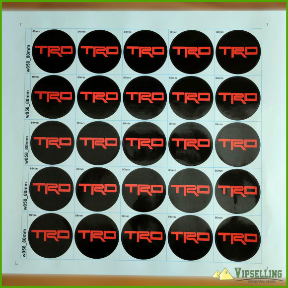 TRD Red Toyota Racing Development Wheel Cap Center Decals Stickers TRD Red Toyota Racing Development Wheel Cap Center Decals Stickers