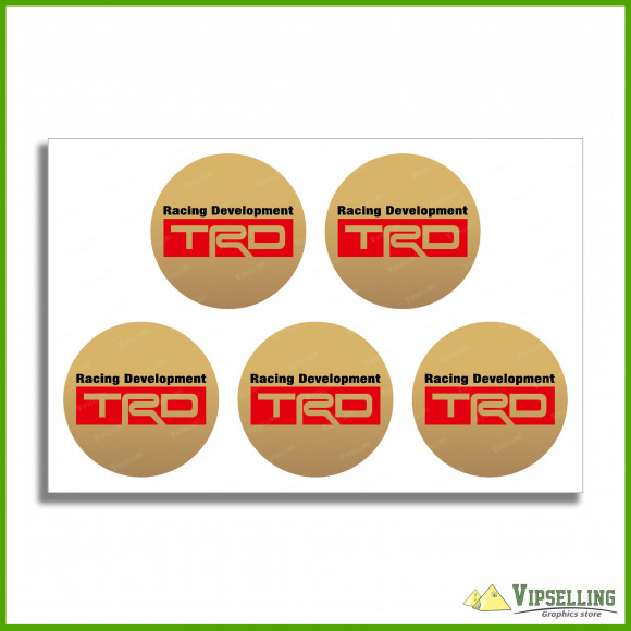 TRD Toyota Racing Development Wheel Cap Center Decals Stickers Kit TRD Toyota Racing Development Wheel Cap Center Decals Stickers Kit