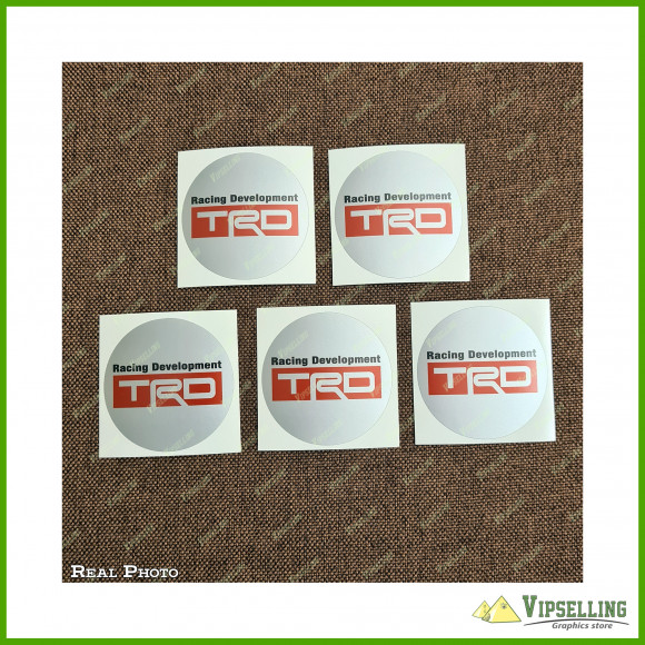 TRD Toyota Racing Development Wheel Cap Center Decals Stickers Kit TRD Toyota Racing Development Wheel Cap Center Decals Stickers Kit