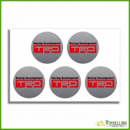 TRD Toyota Racing Development Wheel Cap Center Decals Stickers Kit TRD Toyota Racing Development Wheel Cap Center Decals Stickers Kit