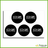 Red OZ Racing Wheel Center Caps Silver Gold Laminated Decals Stickers Kit Red OZ Racing Wheel Center Caps Silver Gold Laminated Decals Stickers Kit