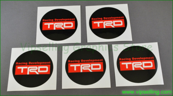TRD Toyota Racing Development Wheel Center Cap Decals Stickers Logo