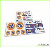 76 Oil Gas Union Nascar Retro Race Drag Hot Rod Car Decals Stickers Set 76 Oil Gas Union Nascar Retro Race Drag Hot Rod Car Decals Stickers Set