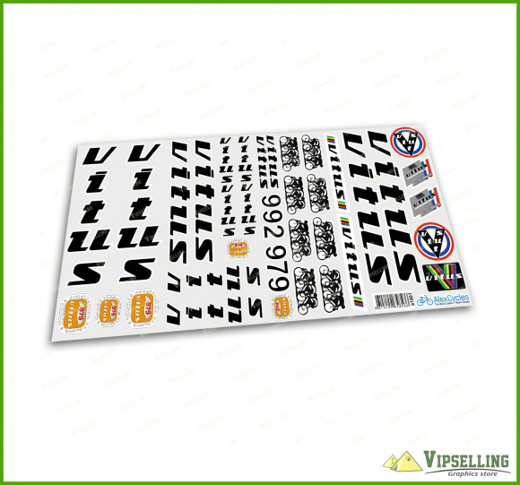 Restoration Decals Kit for Black VITUS 979 and 992 Frame Fork Stickers Set Restoration Decals Kit for Black VITUS 979 and 992 Frame Fork Stickers Set