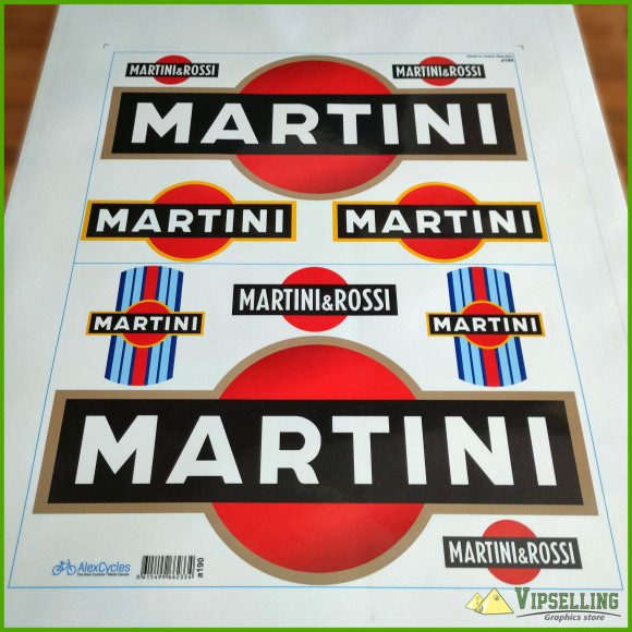 Big Martini Racing Porsche Laminated Decals Stickers Emblems Logos
