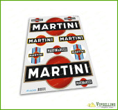 Big Martini Racing Porsche Laminated Decals Stickers Emblems Logos