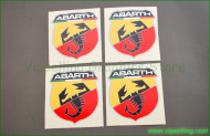 Fiat Abarth Punto Evo 500 Logos Decals Stickers Emblems x4