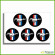 Ford Mustang Shelby Black Wheel Center Caps Laminated Decals Stickers Set