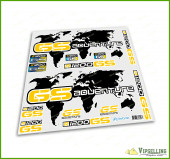 BMW Motorrad Motorsport R1200GS Adventure Yellow World Laminated Decals Stickers Kit BMW Motorrad Motorsport R1200GS Adventure Yellow World Laminated Decals Stickers Kit