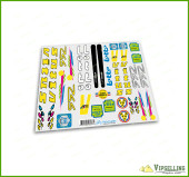 Rare VITUS Lotto 992 Team Bicycle Yellow Decals Stickers for Re-sprays Kit Rare VITUS Lotto 992 Team Bicycle Yellow Decals Stickers for Re-sprays Kit