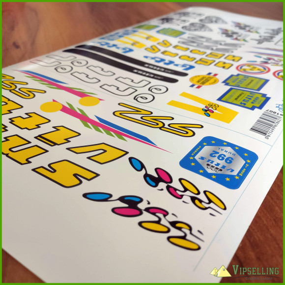 Rare VITUS Lotto 992 Team Bicycle Yellow Decals Stickers for Re-sprays Kit Rare VITUS Lotto 992 Team Bicycle Yellow Decals Stickers for Re-sprays Kit