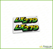 John Deere LX279 lower hood decal set serial 60000 and under M136037 John Deere LX279 lower hood decal set serial 60000 and under M136037