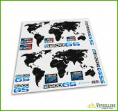 BMW Motorrad Motorsport R1200GS Adventure Blue Map Laminated Decals Stickers Kit BMW Motorrad Motorsport R1200GS Adventure Blue Map Laminated Decals Stickers Kit