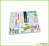 Rare VITUS Lotto 992 Team Bicycle White Decals Stickers for Re-sprays Kit Rare VITUS Lotto 992 Team Bicycle White Decals Stickers for Re-sprays Kit